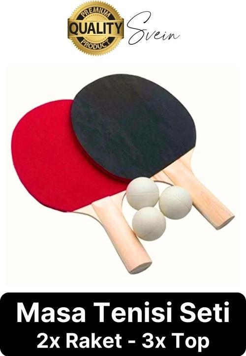 Masa Tenisi Raket Seti 2 Adet Raket 3 Adet Pinpon Topu Ahşap Saplı Dayanıklı Ve Hafif Oyun Ekipmanı
