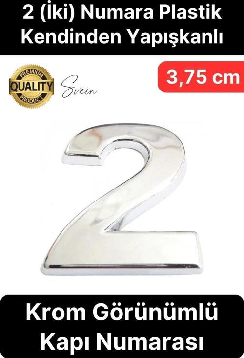 No 2 Kapı Numarası Kendinden Yapışkanlı Masa Dolap Plastik Ev Posta Kutusu Dış Mekan Daire 3,75 cm