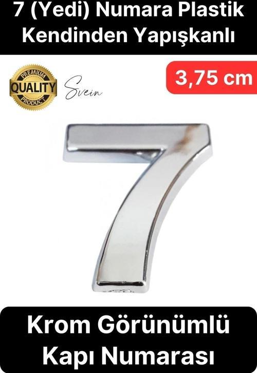 No 7 Kapı Numarası Kendinden Yapışkanlı Masa Dolap Plastik Ev Posta Kutusu Dış Mekan Daire 3,75 cm