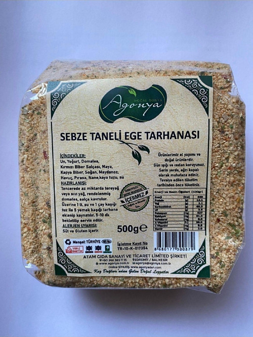 Sebze Taneli Ege Tarhanası 500 G
