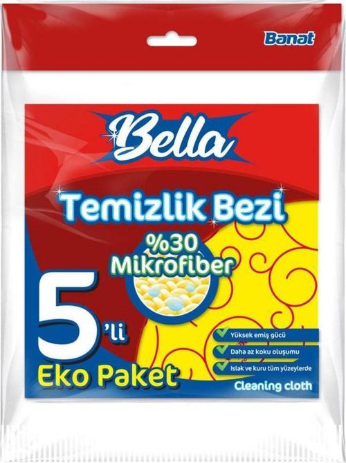 %30 Mikrofiberli Temizlik Bezi 5'Li Eko Paket