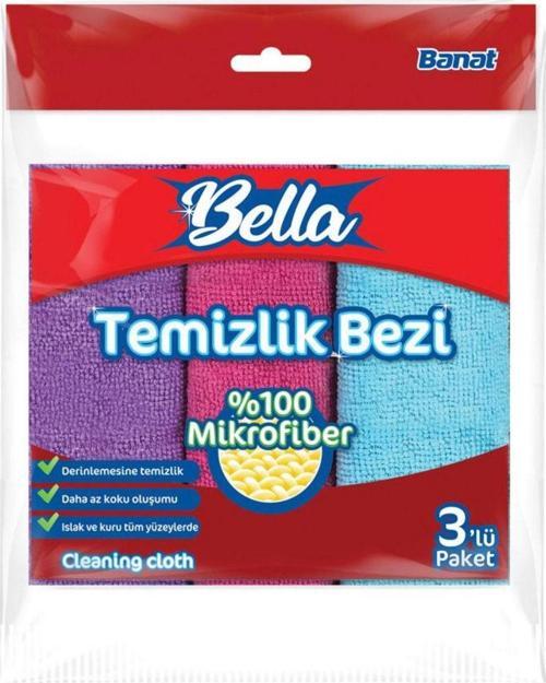 Bella Mikrofiber Temizlik Bezi 3'Lü Paket