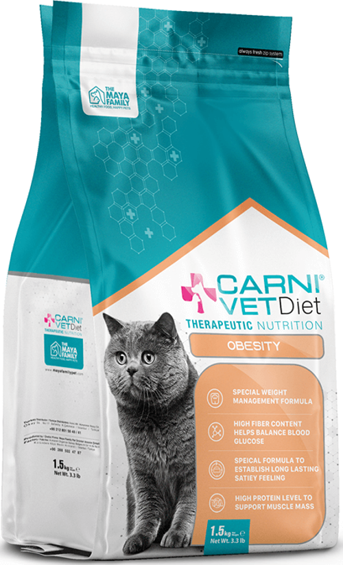 CARNI VET DIET OBESITY YETİŞKİN KEDİ KURU MAMASI 5 KG