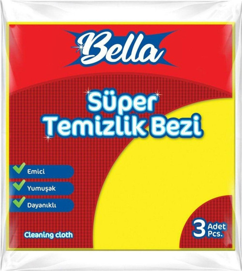 Bella Süper Temizlik Bezi 3'Lü Paket