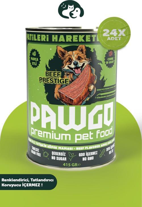 Beef Prestige | Sığır Etli | Premium | Yetişkin | Parça Etli | Köpek Yaş Mama | 415G X 24