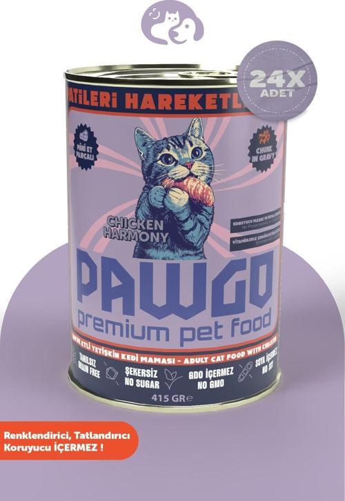 Chicken Harmony | Tavuk Etli | Premium | Yetişkin | Parça Etli | Kedi Yaş Mama | 400G X 24