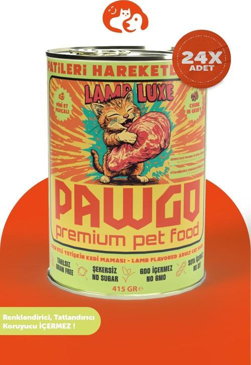 Lamb Luxe | Kuzu Etli | Premium | Yetişkin | Parça Etli | Kedi Yaş Mama | 400G X 24