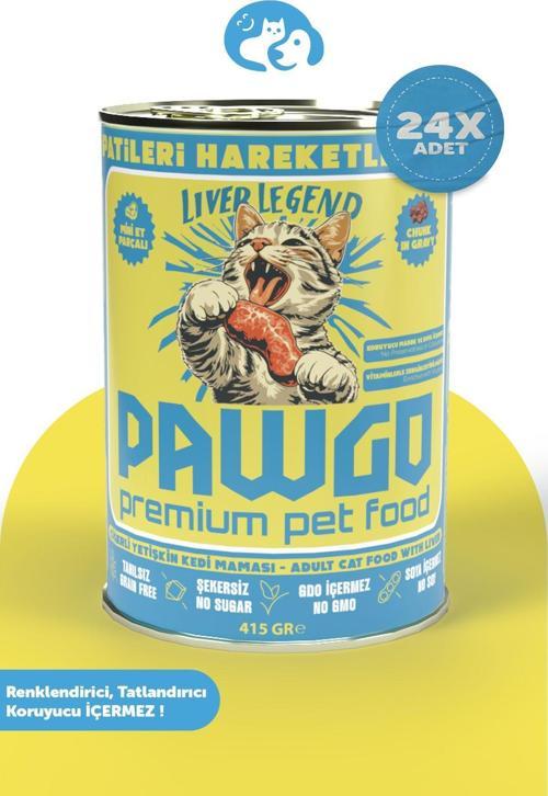 Liver Legend | Ciğerli | Premium | Yetişkin | Parça Etli | Kedi Yaş Mama | 400G X 24