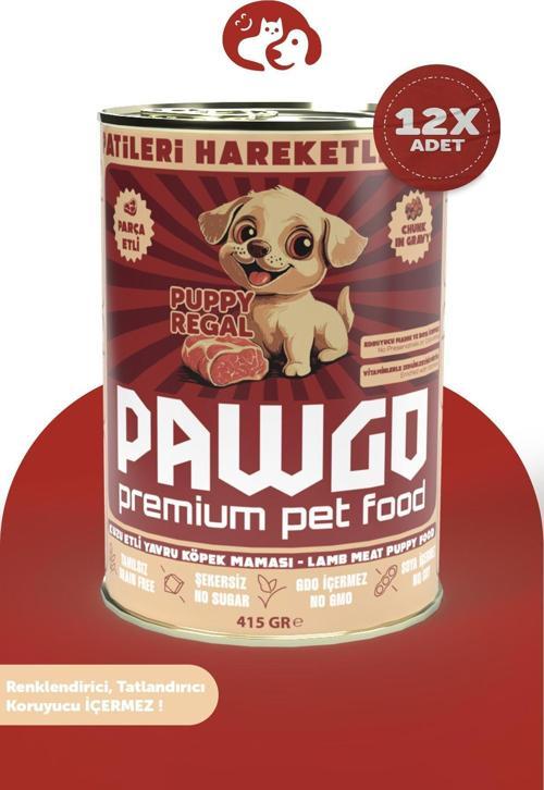 Pupy Regal | Kuzu Etli | Premium | Yavru-Mini Irk | Parça Etli | Köpek Yaş Mama | 400G X 12