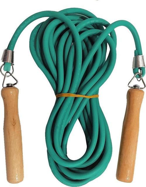 7 Metre Ahşap Saplı Atlama ipi Yeşil 2807Y