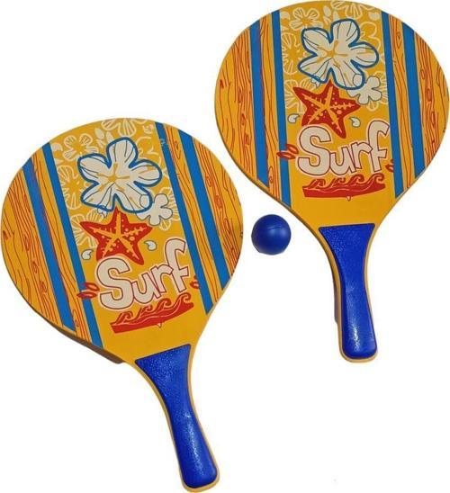 Plaj Tenis Raket Seti ( 2 Raket 1 Top) Turuncu Mavi
