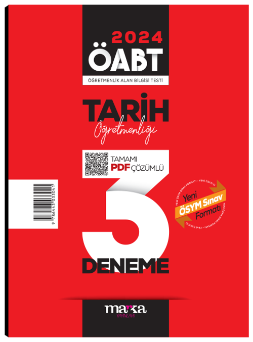 Marka 2025 ÖABT Tarih Öğretmenliği 3 Deneme PDF Çözümlü Marka Yayınları
