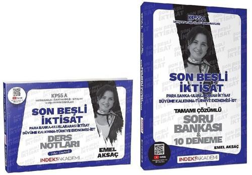 İndeks Akademi 2025 KPSS A Grubu İktisat Son Beşli Video Ders Notları + Soru Bankası 2 li Set