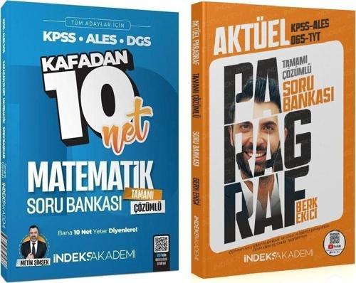 İndeks 2025 ALES Matematik + Paragraf Soru Bankası 2 li Set - Metin Şimşek, Berk Ekici İndeks
