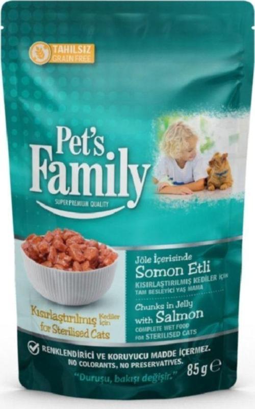 POUCH KISIRLAŞTIRILMIŞ KEDİ SOMONLU JÖLE 85 GR