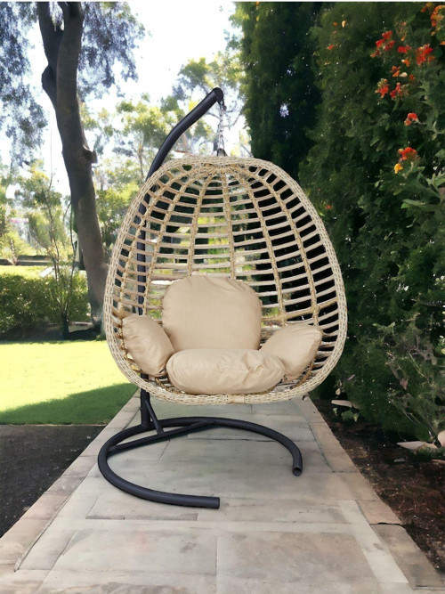 Tek Kişilik Rattan Örgü Salıncak