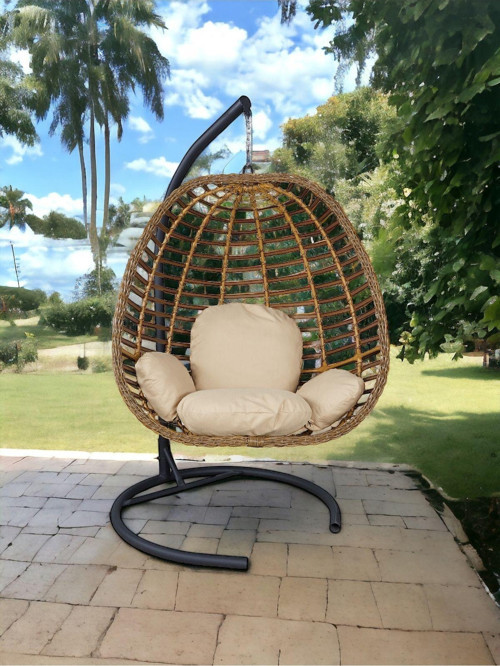 Tek Kişilik Rattan Örgü Salıncak
