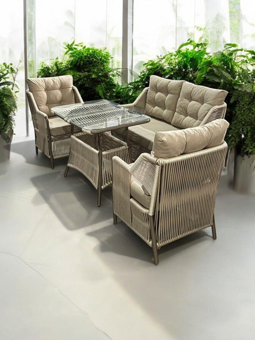 Aether Haven Premium 2+1+1 Balkon Takımı (Küçük Balkonlar İçin İdeal Ölçü)