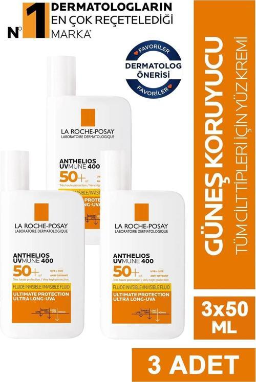 La Roche Posay Anthelios UVmune 400 Invisible Fluid SPF50+ 50 ml 3 Adet