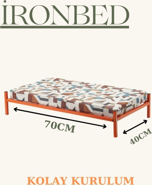 Kedi - Köpek Yatağı İronbed Model 40*70 Cm Şık Tasarım Rahat ve Yıkanabilir Minder Yatak Dahil