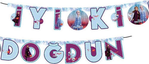 Frozen 2 Flama Iyiki Doğdun Yazı 1 Set