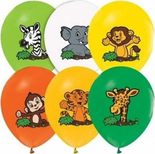 TSF8051 4+1 Safari Baskılı Balon 8li 12 Inç