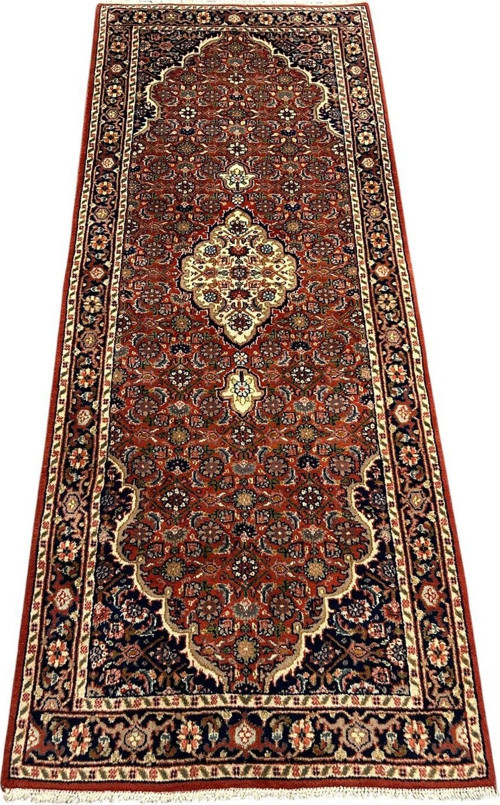 El Dokuma İran Halısı 82x200 cm Kiremit %100 Yün Yolluk Halı