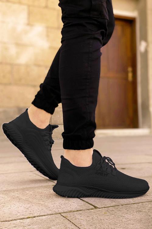 Siyah Ultra Hafif Triko Spor Ayakkabı