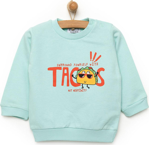 HelloBaby Basic Tacos Desenli Sweatshirt Erkek Bebek