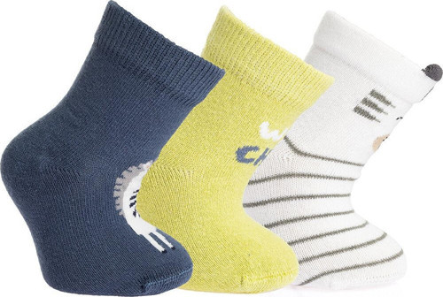 HelloBaby Zebra Desenli 3'lü Soket Çorap Unisex
