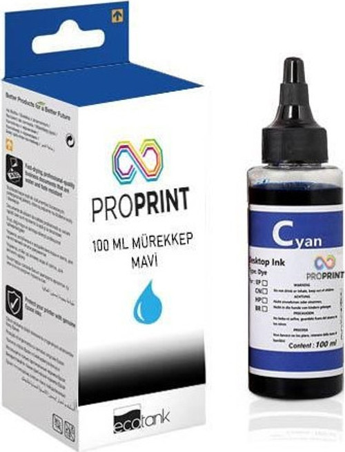 TKPrint HP Uyumlu GT5820-GT52 Mavi Muadil Mürekkep 100 ML