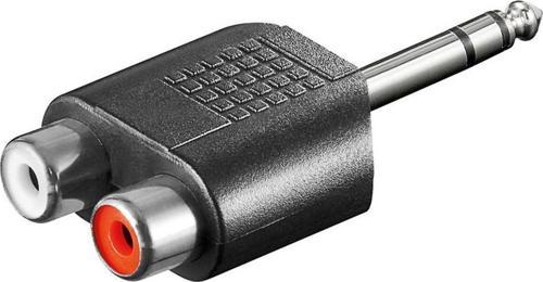 6.3 mm Stereo Erkek-2 Rca Dişi Çevirici