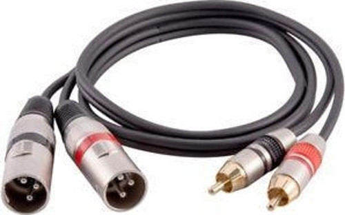 2 Rca Erkek-2 Xlr Erkek Kablo 2 metre