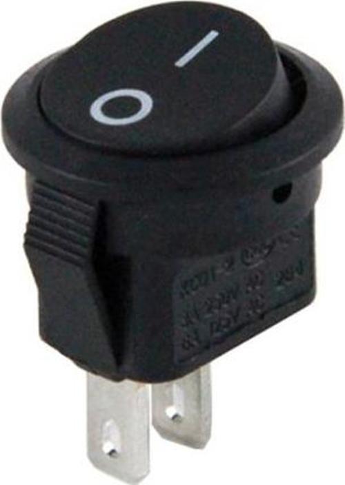 Mini Yuvarlak Anahtar Işıksız ON-OFF 2P