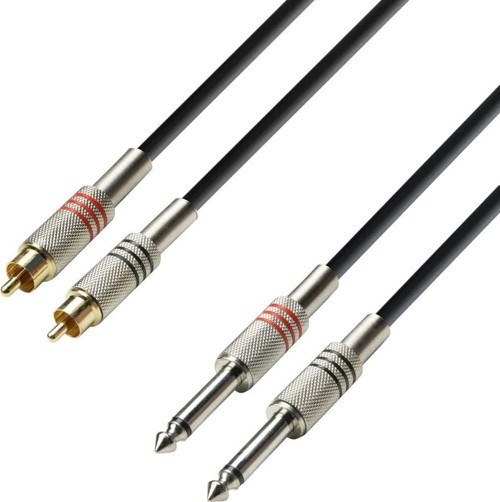 2 Rca Erkek 2x6.3 mm Mono Kablo 5 Metre