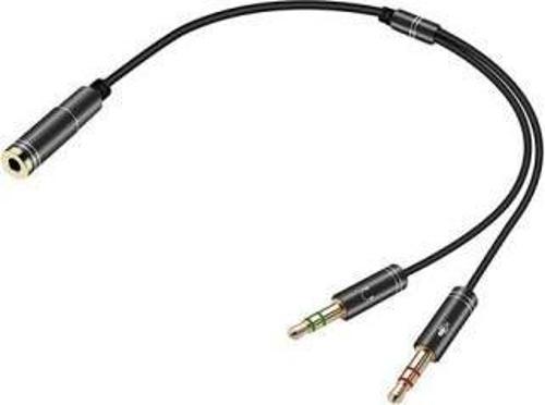 Kulaklık Mikrofon Ayırıcı Y Kablo 3.5 mm Dişi To 2 x 3.5 mm Erkek 