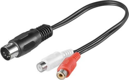 5 Pin Din to 2 Rca Dişi Kablo 20 cm