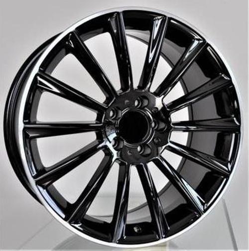 -A1017-25 9.5x19" -5x112 ET48 66.6 Black Lip Diamond Jant (4 Adet)