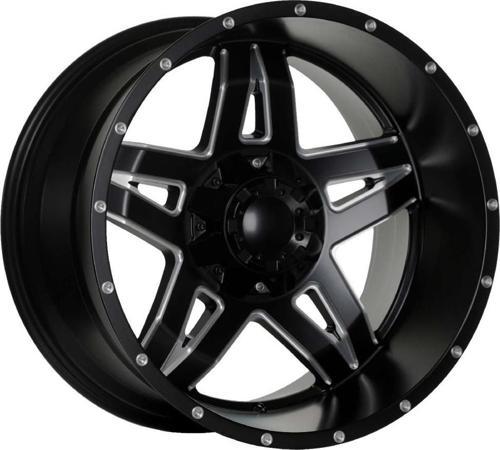 -5567-01 12.0x20" -6x139.7 ET-44 110 Matt Black+Milling Jant (4 Adet)