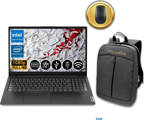 V15 i3-1215U 8GB 2TB M.2 SSD 82TT00A0TX ATL27 15.6" Fdos Notebook Çanta&Mouse