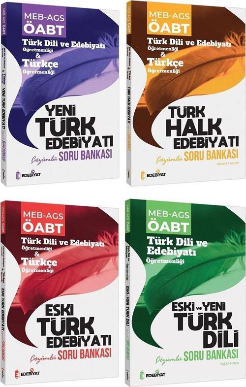 Edebiyat TV ÖABT MEB-AGS Türk Dili Edebiyatı-Türkçe Soru Bankası 4 lü Set Edebiyat TV Yayınları