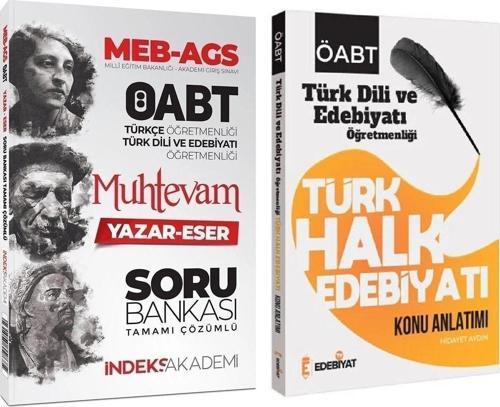 Edebiyat TV + İndeks 2025 ÖABT MEB-AGS Türk Dili ve Türk Halk Edebiyatı Konu + Muhtevam Yazar Eser 2 li Set