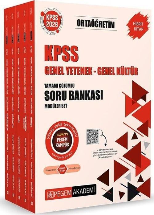 Pegem 2026 KPSS Lise Ortaöğretim Soru Bankası Çözümlü Modüler Set Pegem Akademi Yayınları