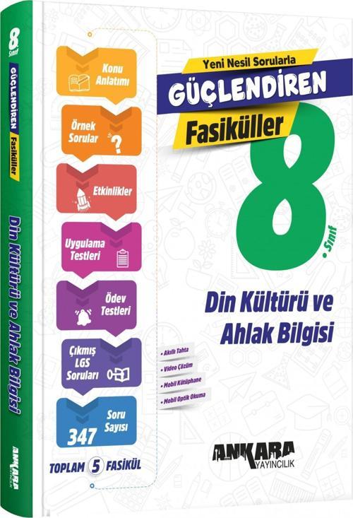 Ankara 8. Sınıf Din Kültürü ve Ahlak Bilgisi Güçlendiren Fasikül Ankara Yayıncılık