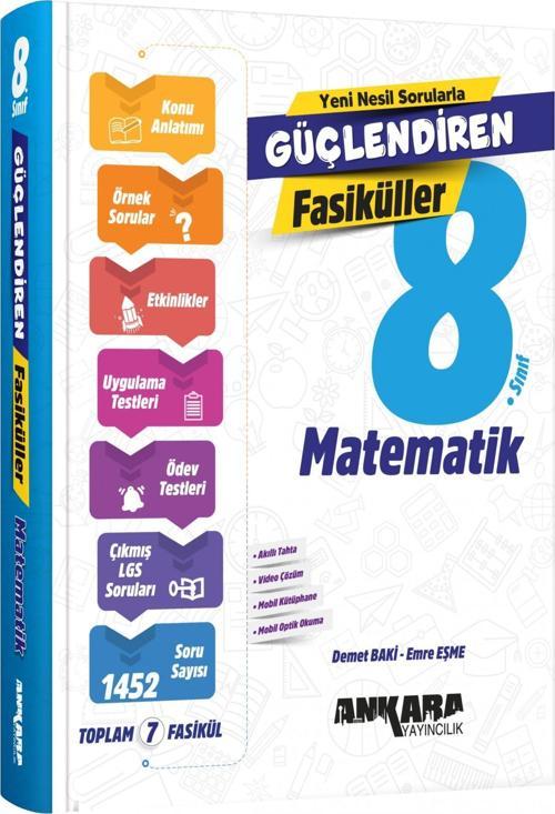 Ankara 8. Sınıf Matematik Güçlendiren Fasikül Ankara Yayıncılık