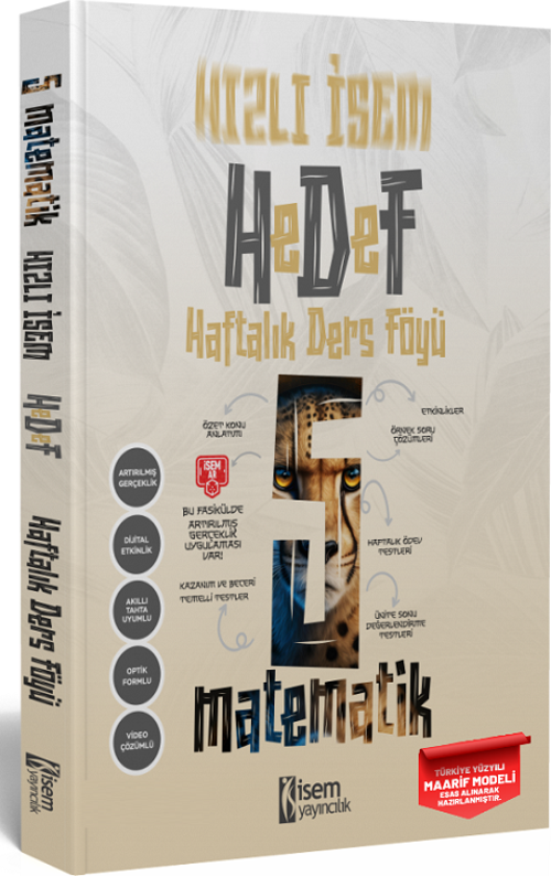 İsem 5. Sınıf Hızlı İsem Matematik Hedef Haftalık Ders Föyü İsem Yayıncılık