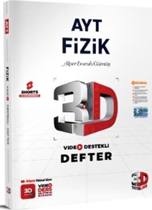 3D Yayınları AYT Fizik Video Destekli Defter