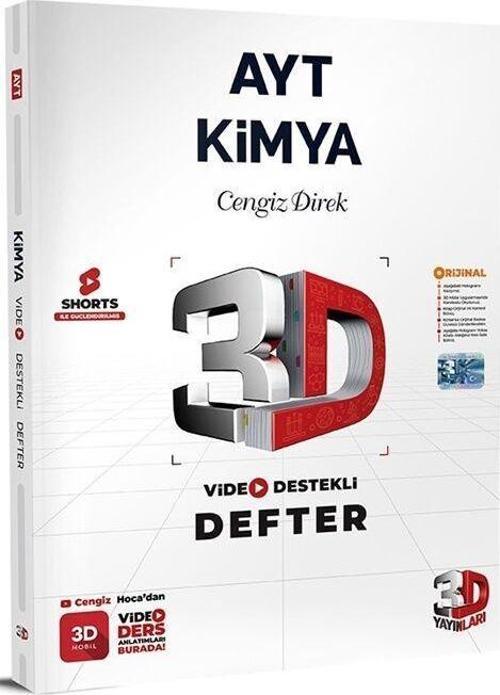 3D Yayınları AYT Kimya Video Destekli Defter