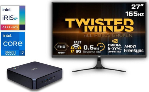 i7-8550U 64GB 512GB M.2 SSD N7048UATL39 W11pro Mini Masaüstü Bilgisayar+27" Monitör