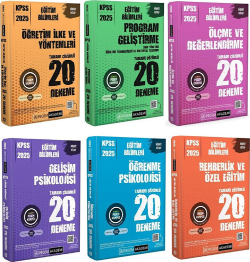 Pegem 2025 KPSS Eğitim Bilimleri 120 Deneme 6 lı Set Pegem Akademi Yayınları